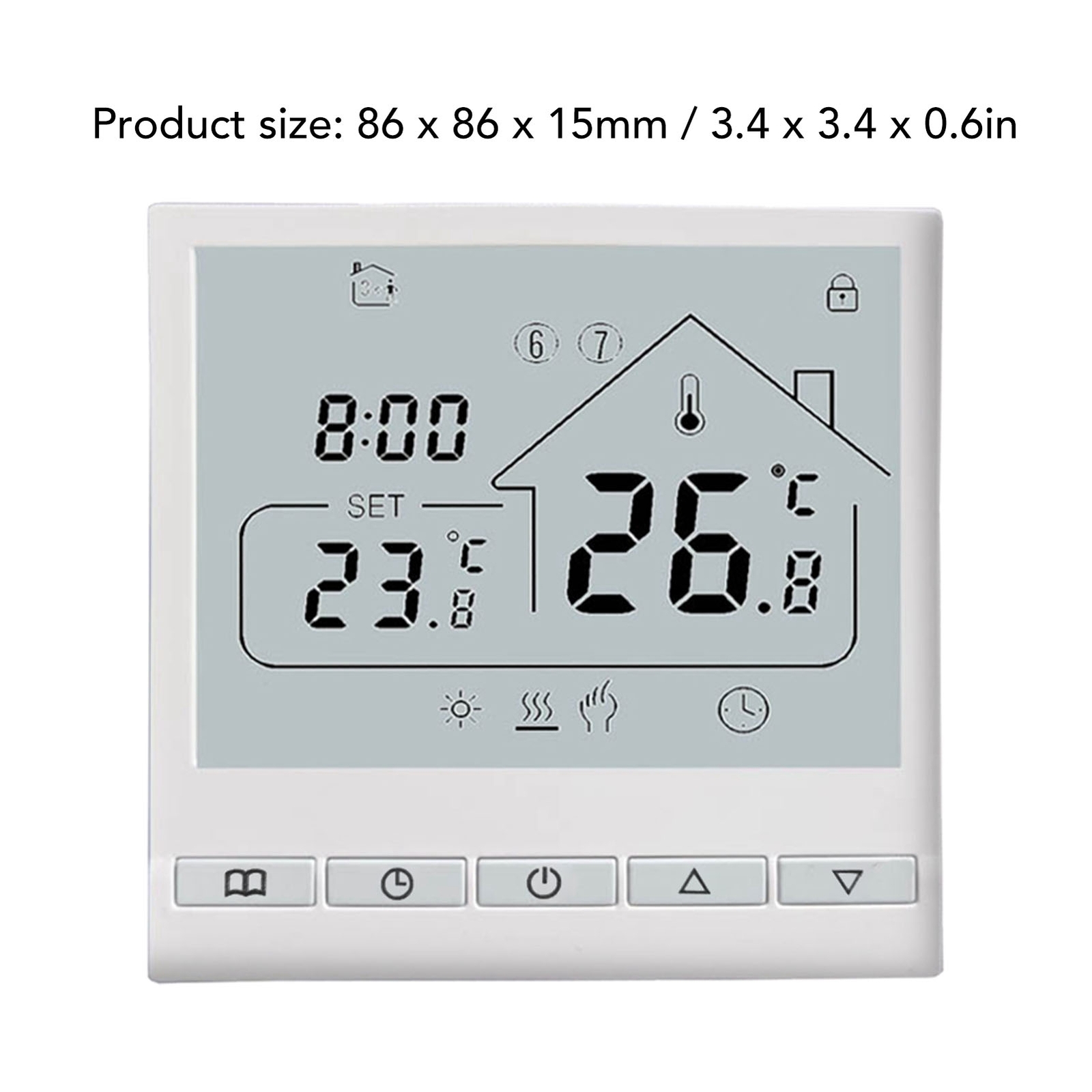 Smart Thermostat 5+2 Programmable 16A Electric Heating Thermostat DIY Install-image