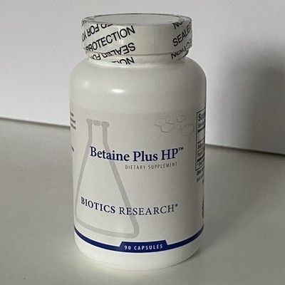 Betaine Plus HP Biotics Research 90 Caplets Dietary Supplement New Digestion