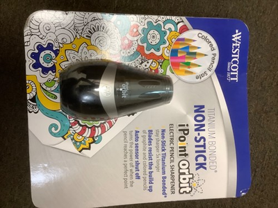 #ad WESTCOTT iPOINT ORBIT Black Electric Pencil Sharpener w AC Adapter $21.99