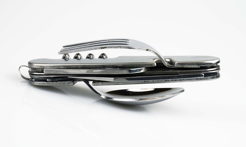 7-In-1 Stainless Steel Multi Function Camping Tool Utensils Knife Spoon Opener
