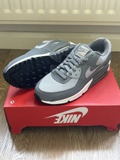 Nike Air Max 90 Cool Gris Lobo Gris Blanco Para hombres Reino Unido 8 Totalmente Nuevas HM0625-002
