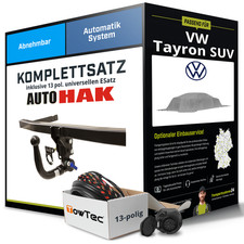 Für VW Tayron SUV Typ R41 Anhängerkupplung abnehmbar +eSatz 13pol uni 24- NEU