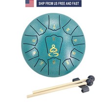 D Major Steel Tongue Drum Handpan 6-Inch 11-Note Rain Drum for Outdoor Gardens