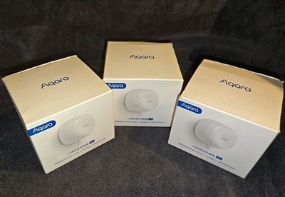 3 Aqara FP1 ZigBee Indoor Motion Presence Sensors, USB, White