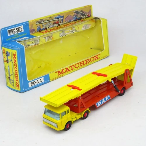 Matchbox King Size - K-11 DAF Car Transporter - Boxed Lesney