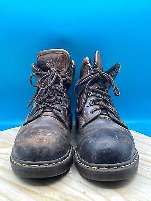 Bota de Combate Dr. Martens 7735 De Colección Para Hombre Talla 9 Cuero Marrón Con Cordones Puntera de Acero Foto 2 de 4