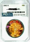 1881-S Incredible Gem BU  +++  PL Proof-like Morgan Dollar Monster Rainbow  PL