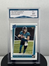2021 Panini Donruss Trevor Lawrence Jaguars Rated Rookie Card #251 Gem Mint 10. rookie card picture