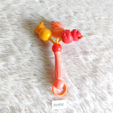 Antique Baby Bears Celluloid Multi Color Rattle Toy Making Good Sound TOY822
