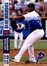 2015 Pensacola Blue Wahoos Grandstand #23 Keyvius Sampson Ocala Florida FL Card