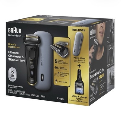BRAUN Series 9 Sport Shaver Wet & Dry Clean + Charge System