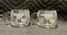 Lot de 2 tasses vintage Nestlé Clear World avec poignées
