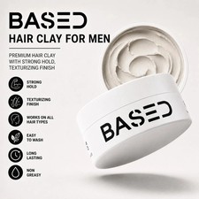 BASED Premium Hair Clay for Men Strong Hold Texturizing Matte Finish 3oz
