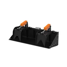 Landhonor Dual Cylinder Grapple Bucket 72'' Solid Bottom Quick Attach Attachment