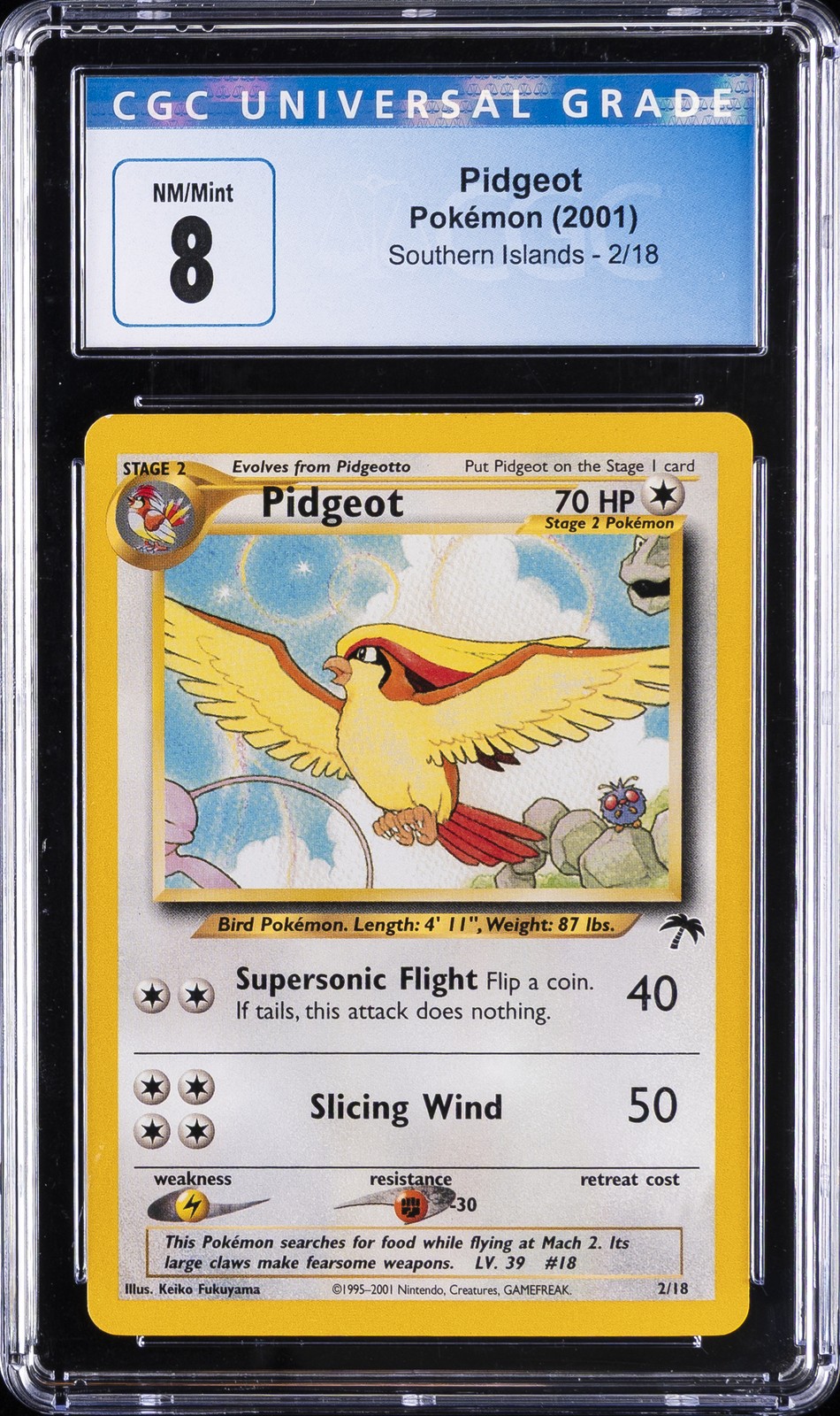 2001 POKEMON SOUTHERN ISLANDS PROMO #2 PIDGEOT CGC 8