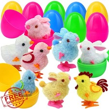 Tuzuaol 8 Pack Easter Eggs Jumping Bunnies Chicks Wind-Up Toys