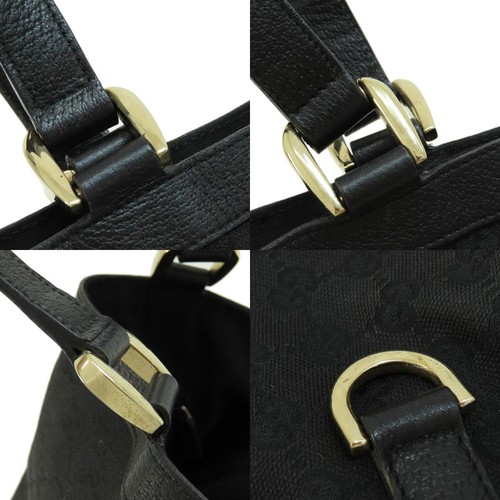 Gucci GG Canvas Abbey Tote Shoulder Bag Black - Picture 8 of 11