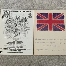 OLIVIA NEWTON JOHN 1979 QUEEN ELIZABETH HONORS ORIGINAL POSTER TYPE AD LOT OF 2