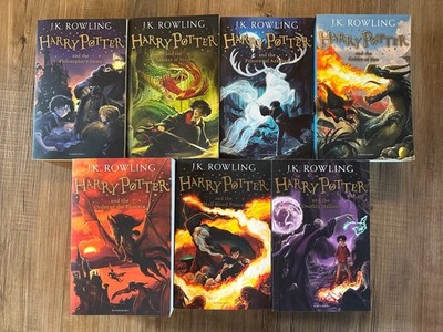 Harry Potter Complete Paperback Set 1-7 Bloomsbury Illustrated Covers