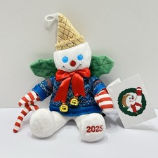 2025 11in Mr Bingle Plush Snowman Christmas Ornament Blue Sweater NOLA Dillard's