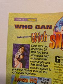 ​ULTRA RARE GRAIL! 1995 Snatcher Sega CD 6-Page Strategy Guide Intact Glue