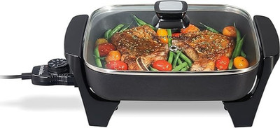 Proctor Silex 12'' Electric Skillet 38526 Nonstick Fry Pan with Glass Lid
