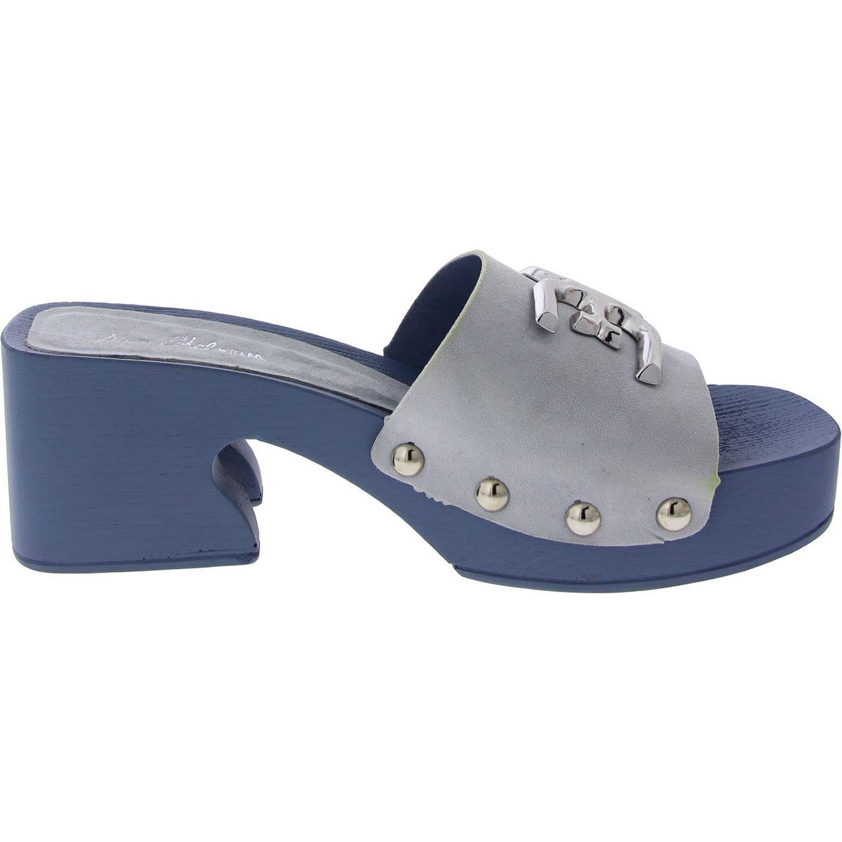 Женские синие замшевые сандалии-слайдеры с логотипом Sam Edelman 7 Medium (B,M) BHFO 8861