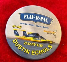 FLAV-R-PAC U-40 DRIVER  DUSTIN ECHOLS HYDROPLANE BUTTON