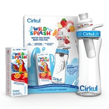 Cirkul 16oz BPA-Free Water Bottle Starter Kit with Wild Splash Parrot Punch, New