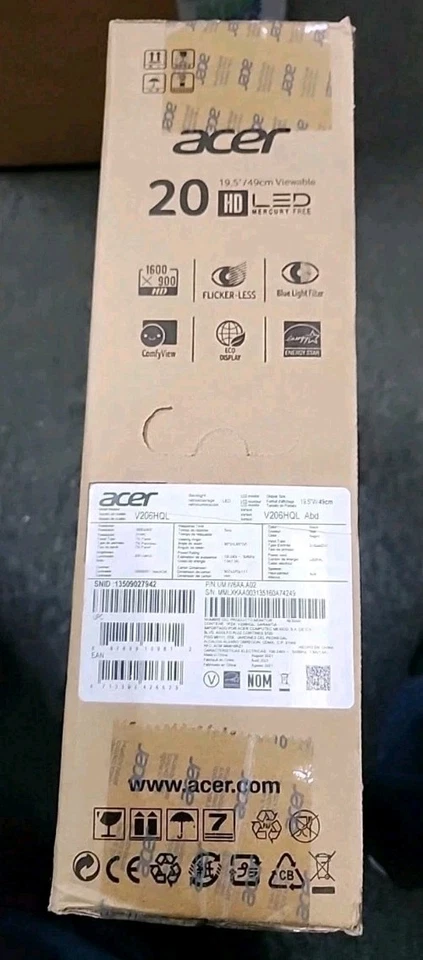 Acer V206HQL 19.5 inch Widescreen LCD Monitor### - Image 3 of 4