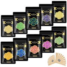 Hard Wax Beads, 2.2Lb Wax Beans for Hair Removal, 10 Packs Multi Color Waxing Be