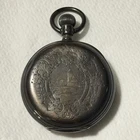 Antique Longines Silver Hunting Case Pocket Watch~ For Parts Or Repair