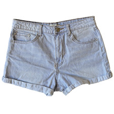 Forever 21 Jean Shorts Ladies Cuffed Distressed Stretch Denim - Size 26