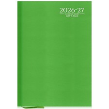 G4GADGET 2026-2027 Academic Diary A4 Day A Page Lime Green Hardback   Augus
