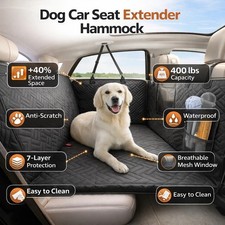 Dog Car Seat Cover Back Hard Bottom Extender For Dogs Supports 400LBS Pet USA