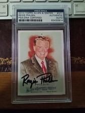 Regis PHILBIN GEM 10 ON CARD AUTO PSA/DNA CERT AUTHENTIC 2010 Topps ALLEN GINTER