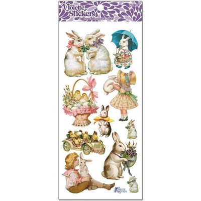 Violette Stickers - Easter Party - 2 Spring Celebration Sticker Sheets - Crafts