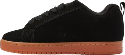 DC- Young Mens Court Graffik Lowtop Shoes - Black / Dark Chocolate - Authentic