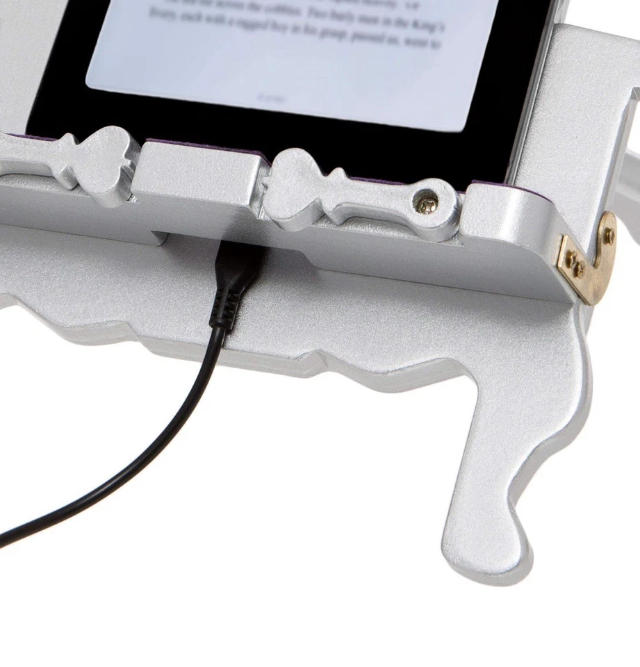 Soporte para libro Throne BookChair iPad Tablet soporte para lector electrónico dorado y rojo - NUEVO Foto 4 de 4