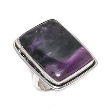 Russian Charoite Gemstone 925 Sterling Silver Jewelry Ring Size 6 l973