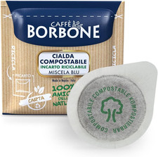 Caffè Borbone Coffee Compostable Pods, Recyclable Wrapping, Blue Blend - 150 Pod 0.20 per lighter