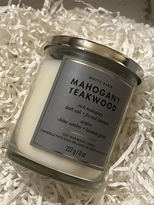 Brandneu White Barn Mahagoni Teakholz Sojawachsmischung Kerze 227g