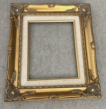 Vintage Victorian Ornate Gold Gilded Gesso Wood Frame Fits 8”x10” Canvas Matte