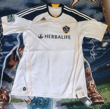 Men’s Adidas LA Galaxy MLS Landon Donovan White Soccer Jersey M- NWT has Stains