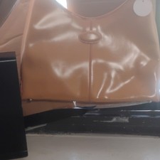 Women s Brown Large Crescent Shoulder Bag, Gl...