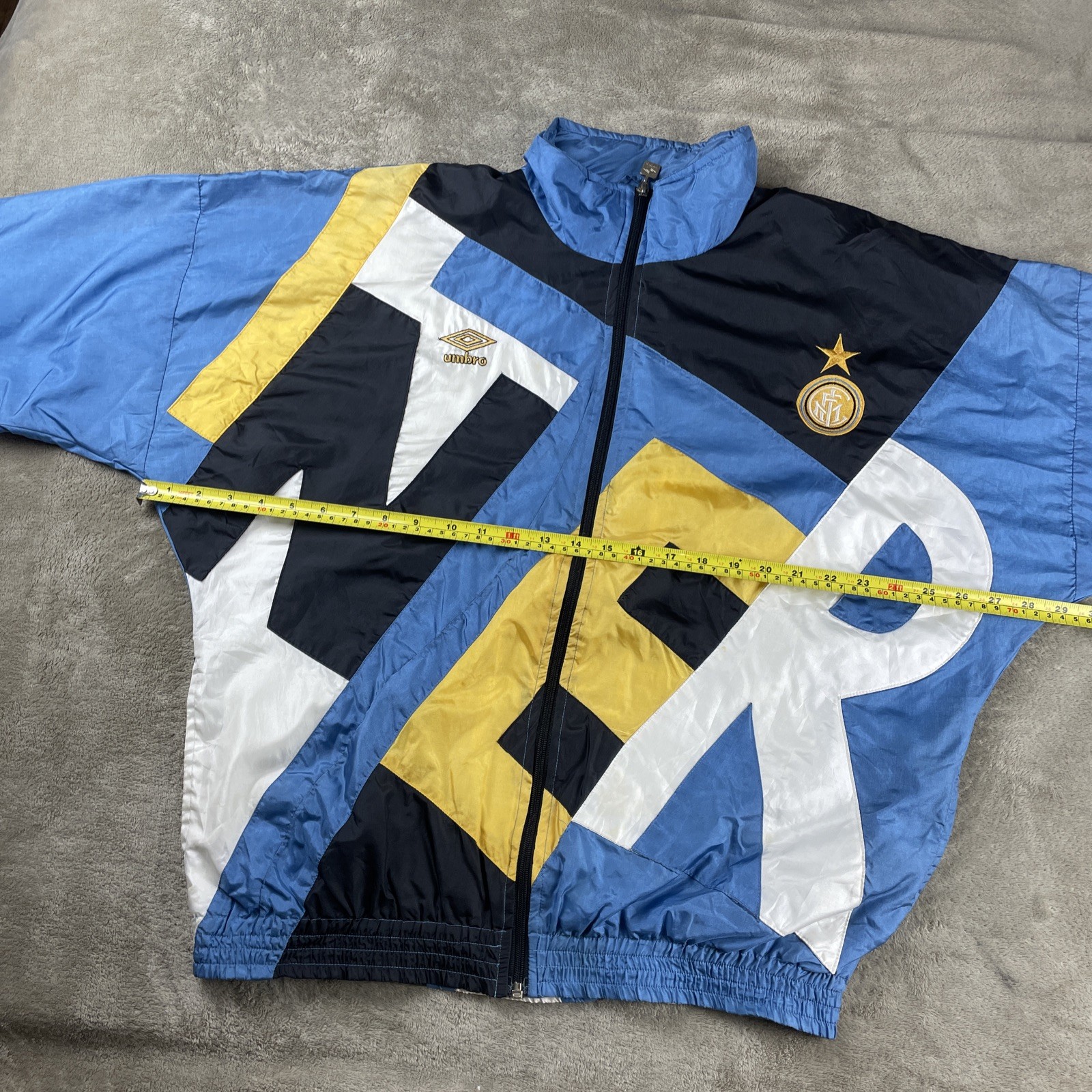 VTG Umbro Inter Milan 1991-92 Jacket Windbreaker Vintage Men’s Medium Oversized image 5