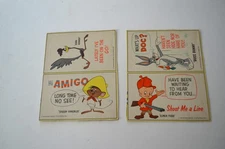 Vintage Post Cereal 1960's Box Back Bugs Bunny Road Runner postcards premiums