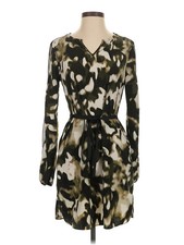 Simply Vera Vera Wang Women Green Casual Dress XS