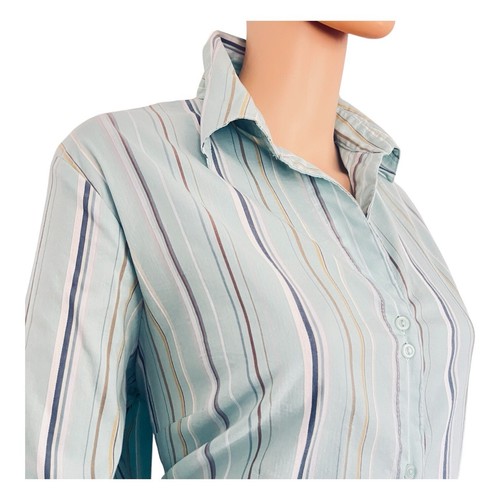 Lemon Grass Studio Vintage Retro Bluse Brush Popper Pastell Button Down Damen XL - Bild 7 von 20