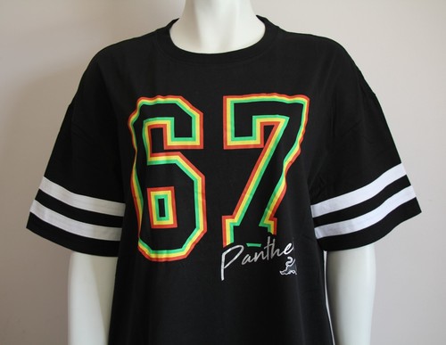 Penrith Panthers NRL NRPRP7BNZ Ladies Black Printed T Shirt Dress Size M New - Picture 2 of 5